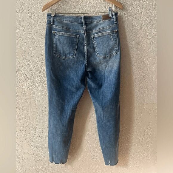 Judy Blue Relaxed Fit Distressed Jeans Size 7/28 Light Wash Ripped Strech - Picture 3 of 12